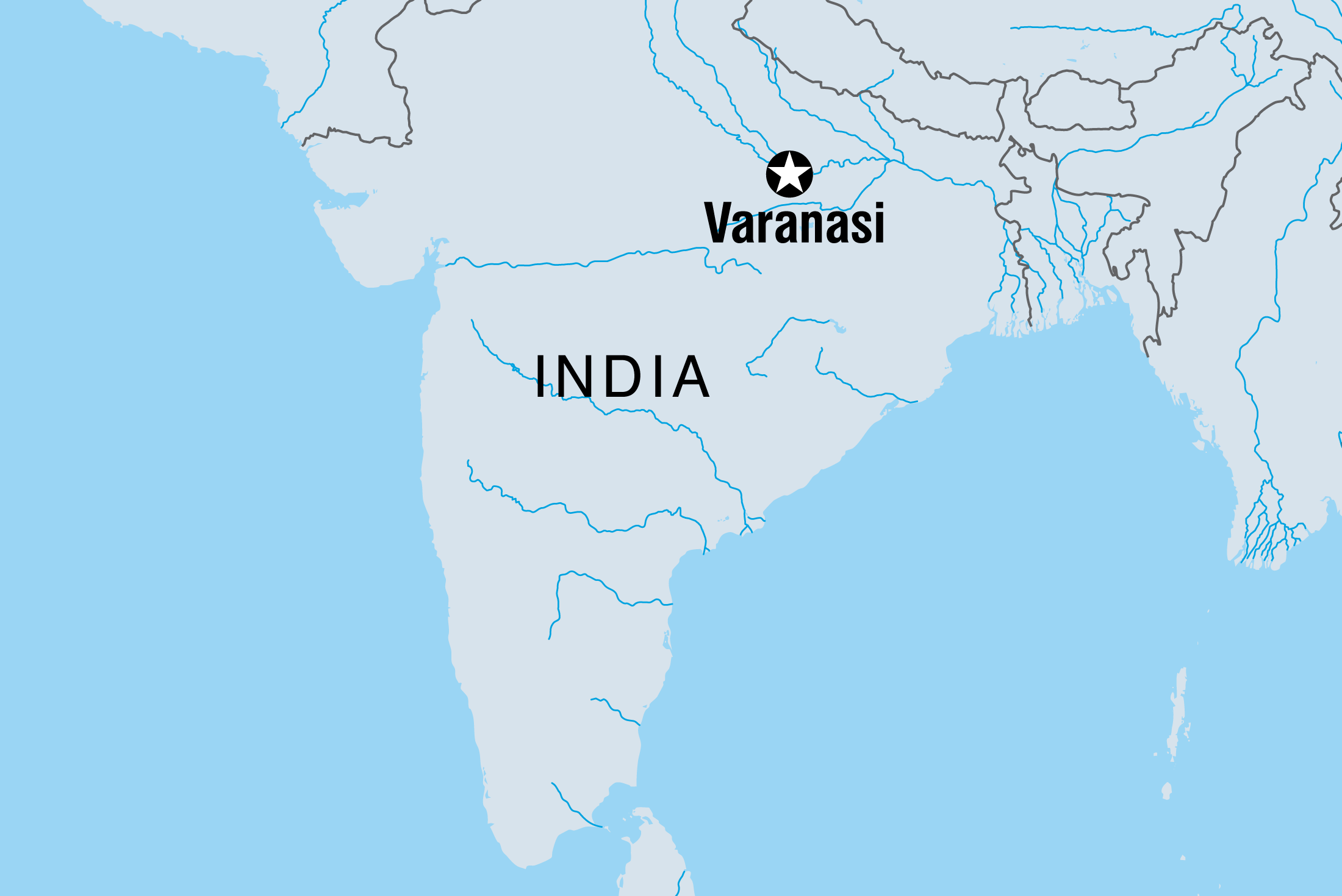 Map of Varanasi Homestay Extension including India