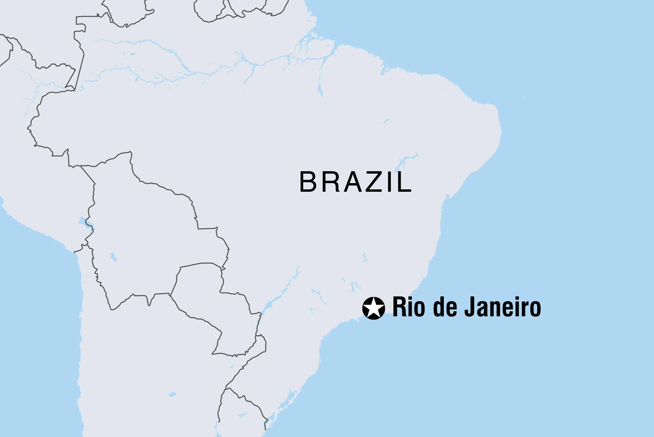 Map of Rio De Janeiro Short Break including Brazil