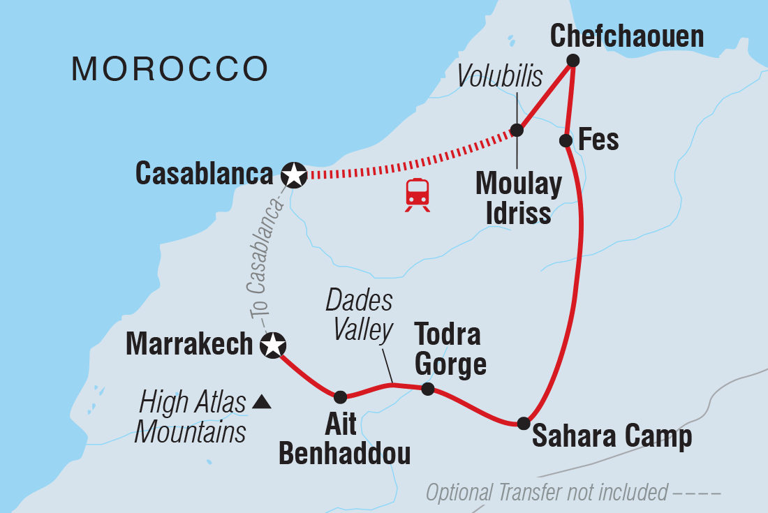 Map of Essential Morocco including Morocco