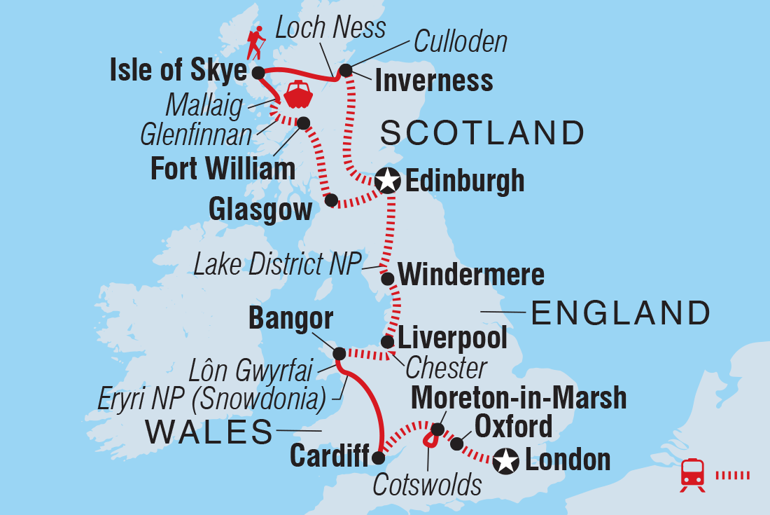 Map of Best Of England, Wales And Scotland including United Kingdom