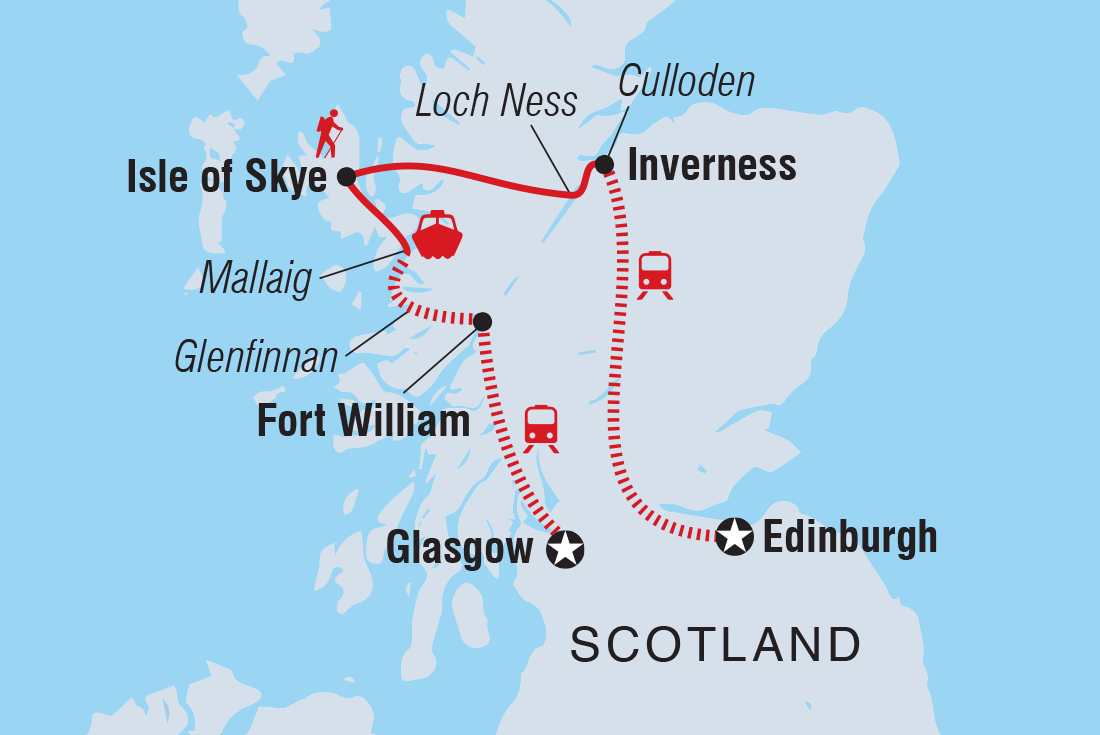 Map of Highlights Of Scotland including United Kingdom