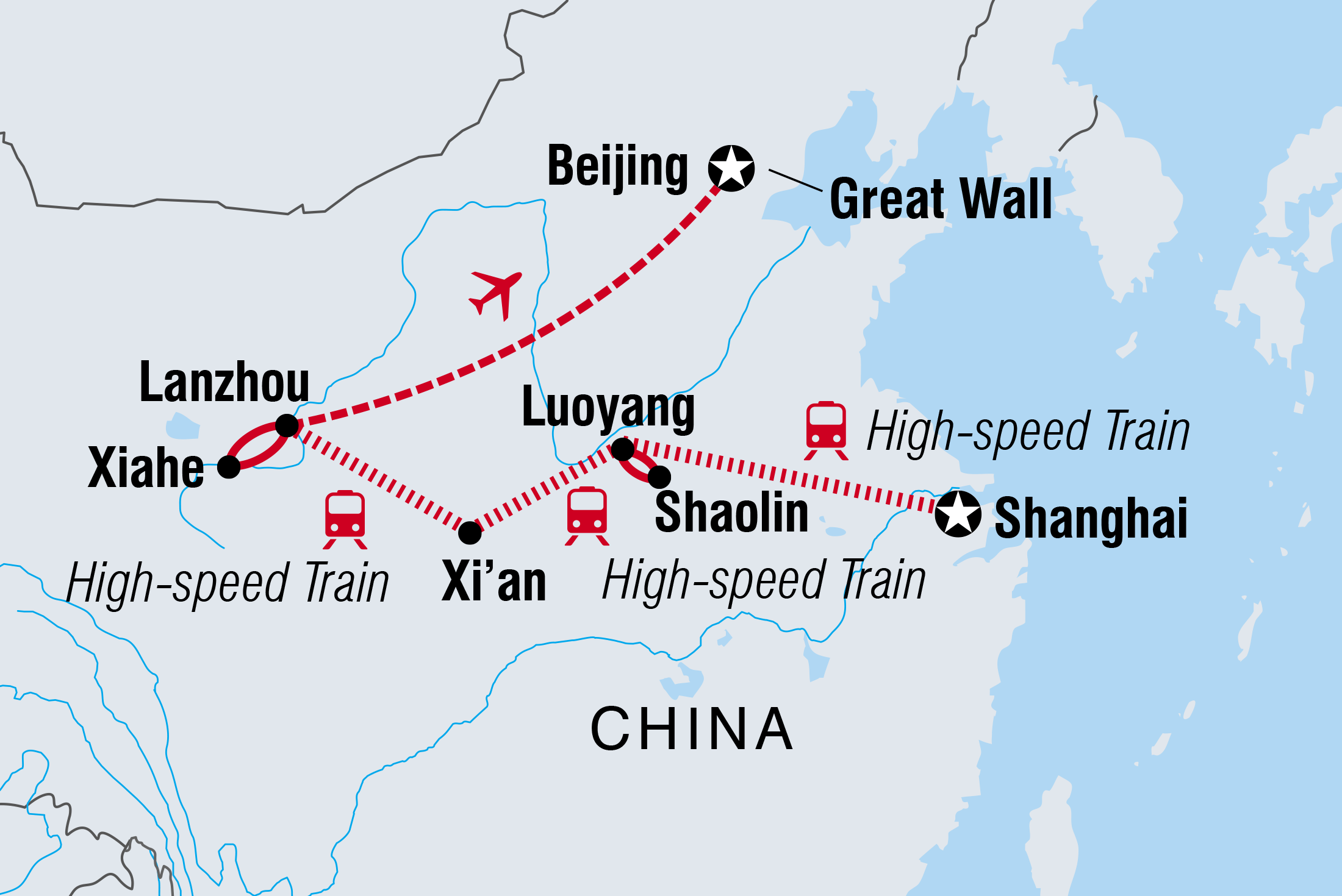 Map of Explore China including China
