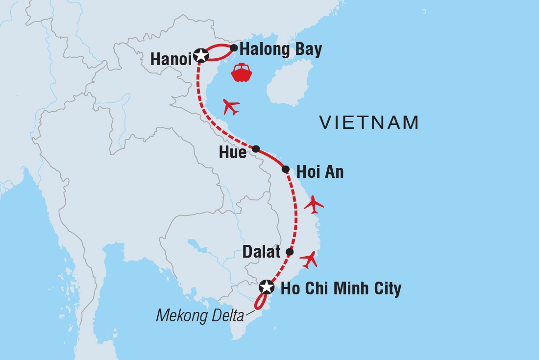 Map of Premium Vietnam In Depth including Vietnam