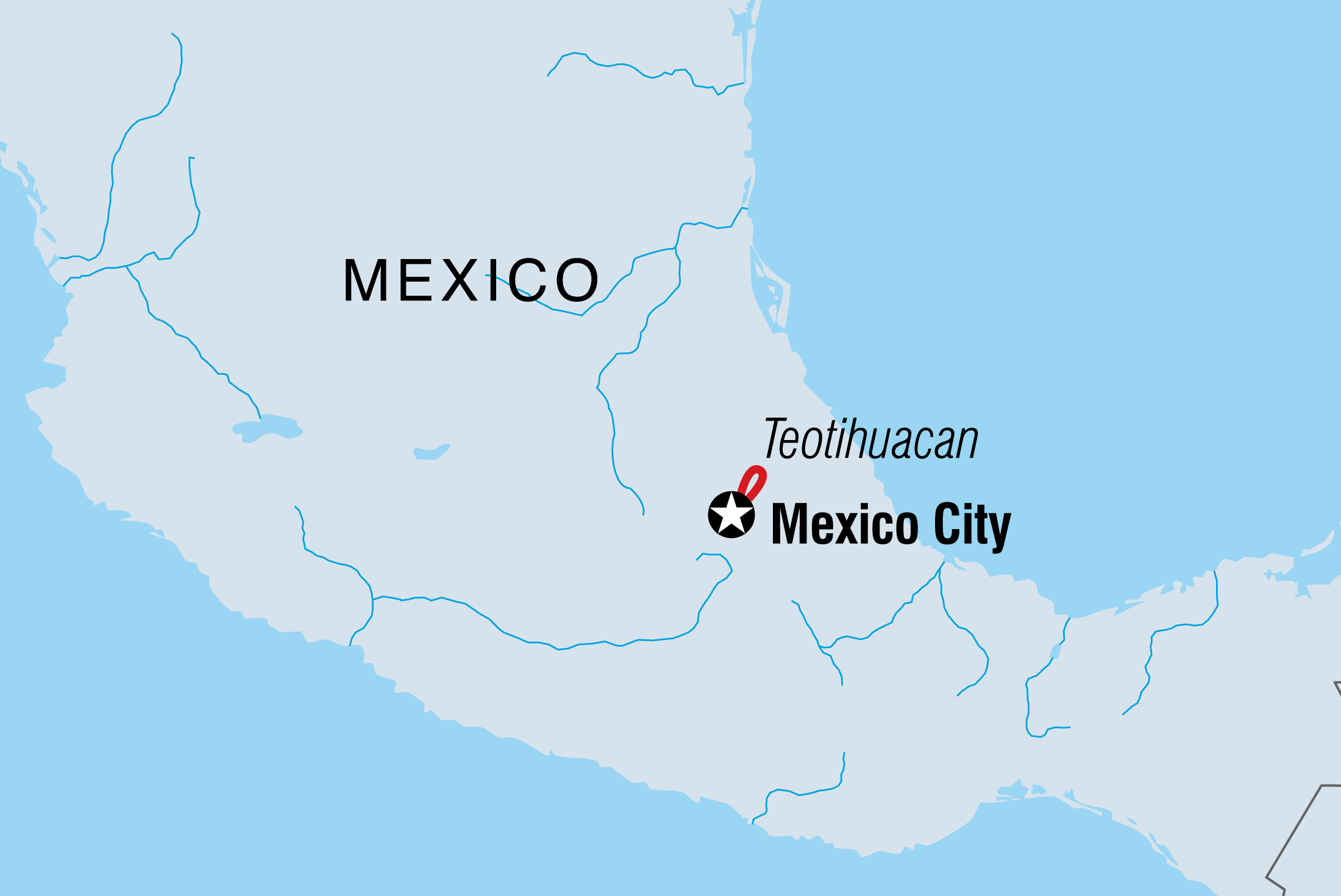 Map of Mexico City Stopover including Mexico