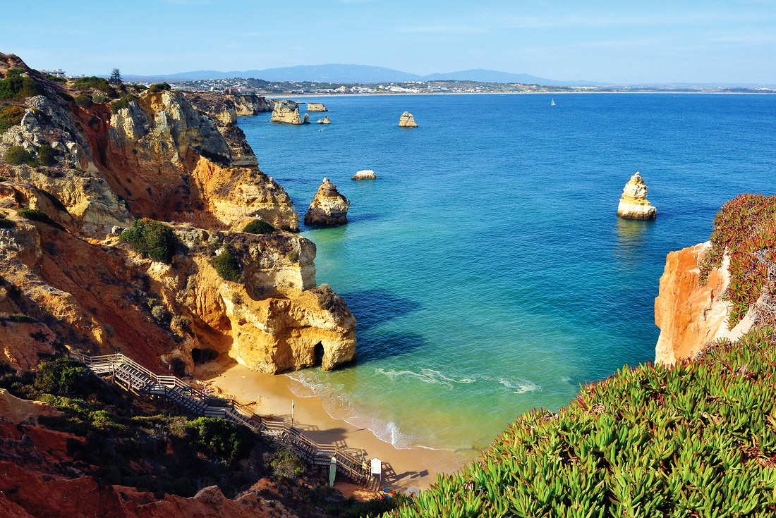 Lagos beach and scenic ocean view, The Algarve, Portugal