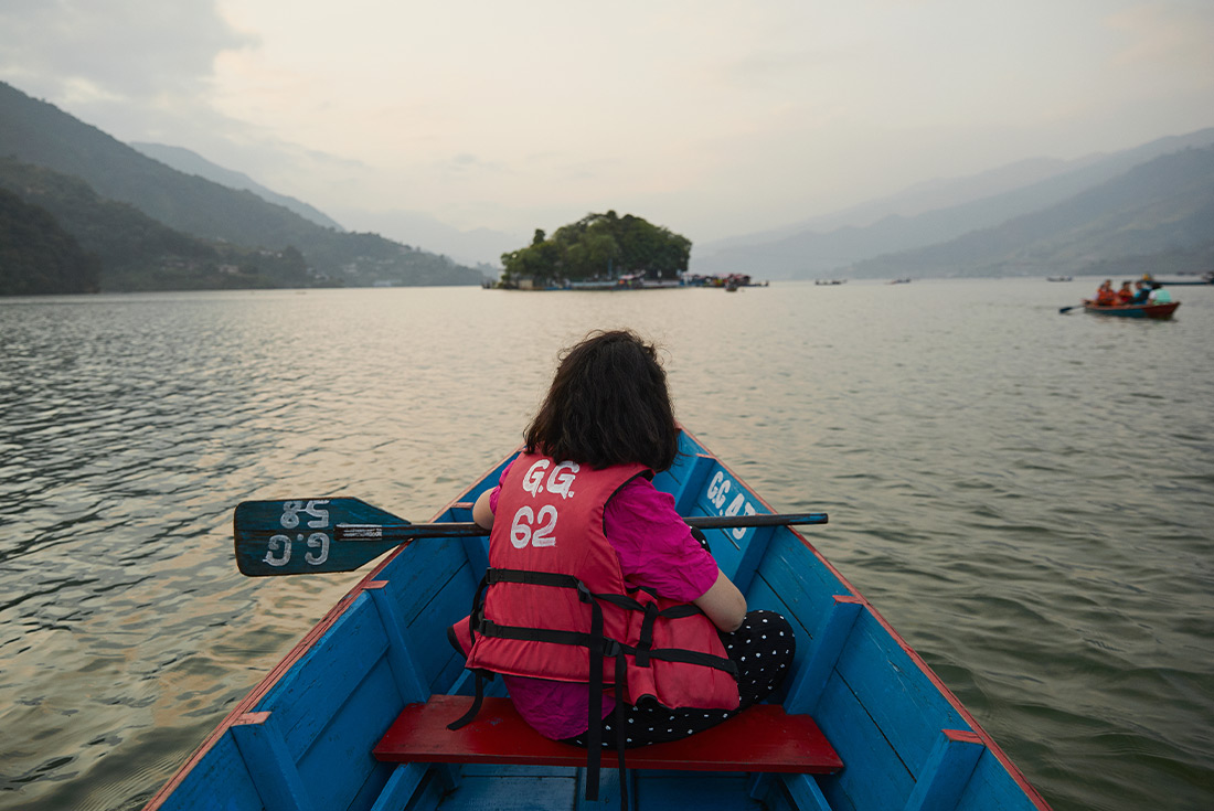 Boat ride in Pokhara, Nepal