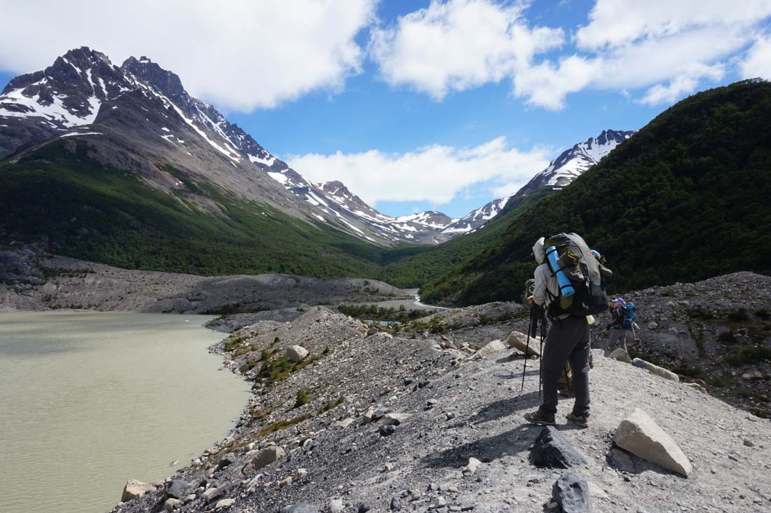 Hikers in Torres del Paine, Patagonia, Chile