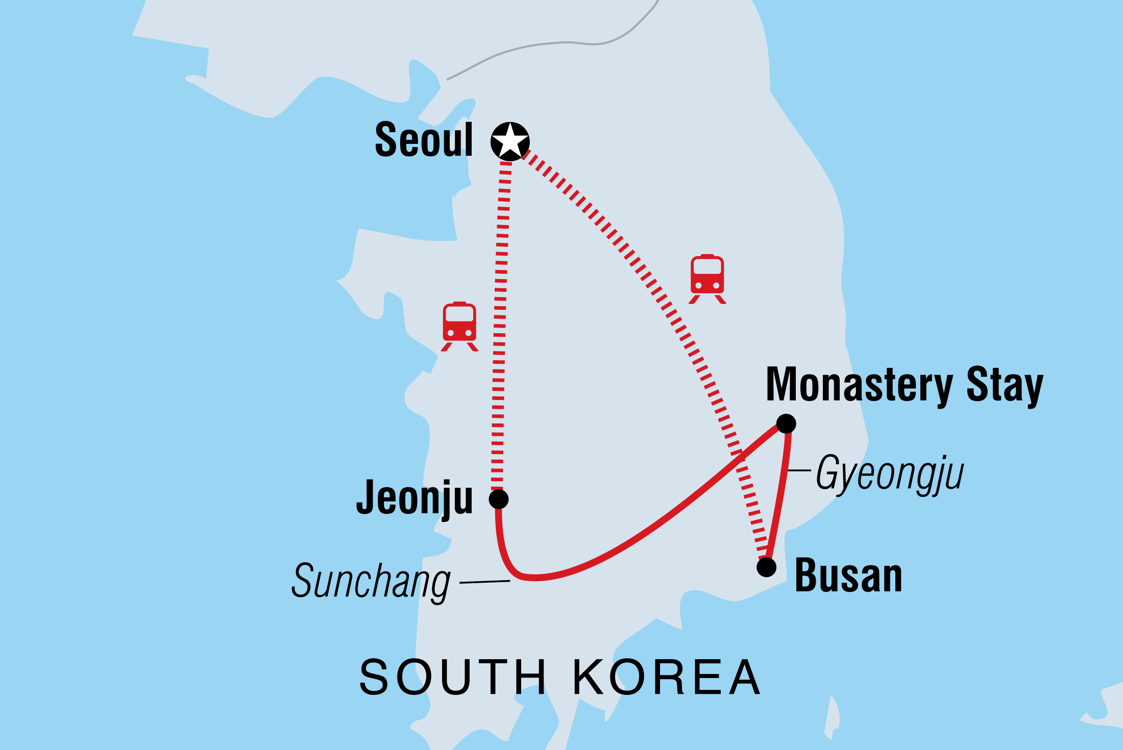 Map of South Korea Real Food Adventure including Korea, Republic Of