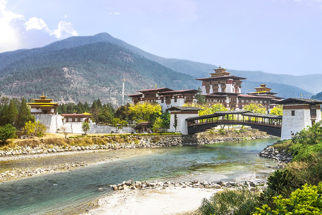 The majestic Punaka Dzong Monastery, Bhutan