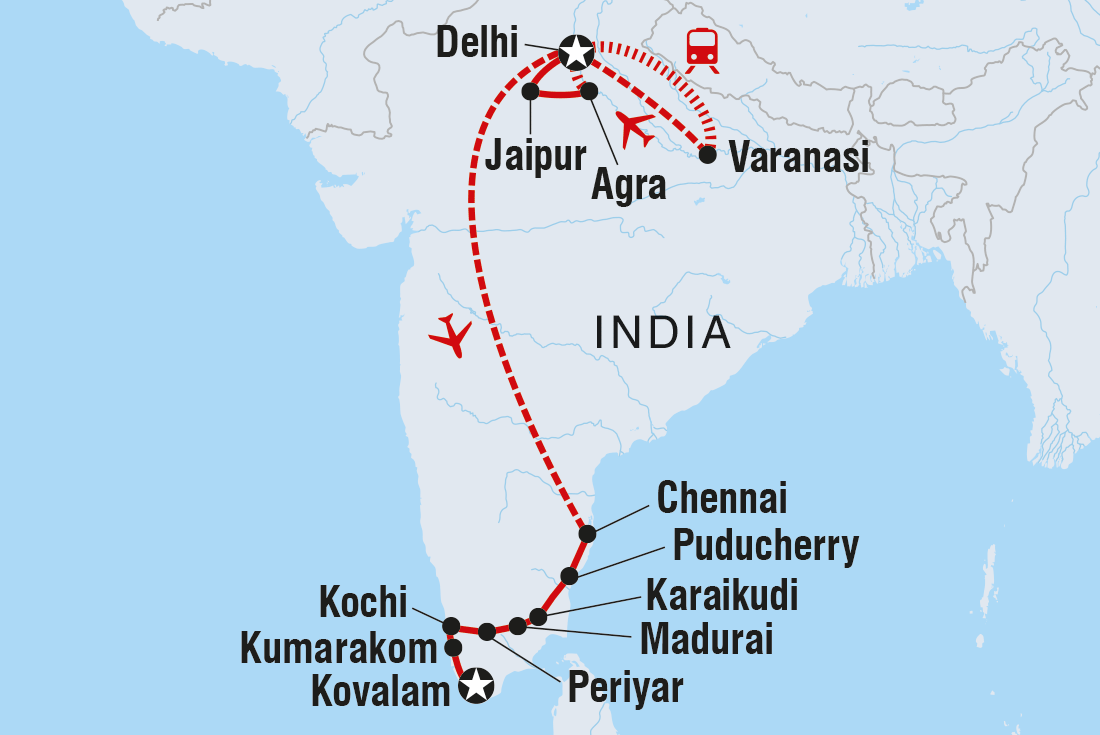 Map of India Experience including India