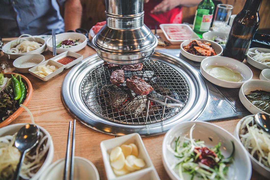 Korean BBQ in Seoul, South Korea