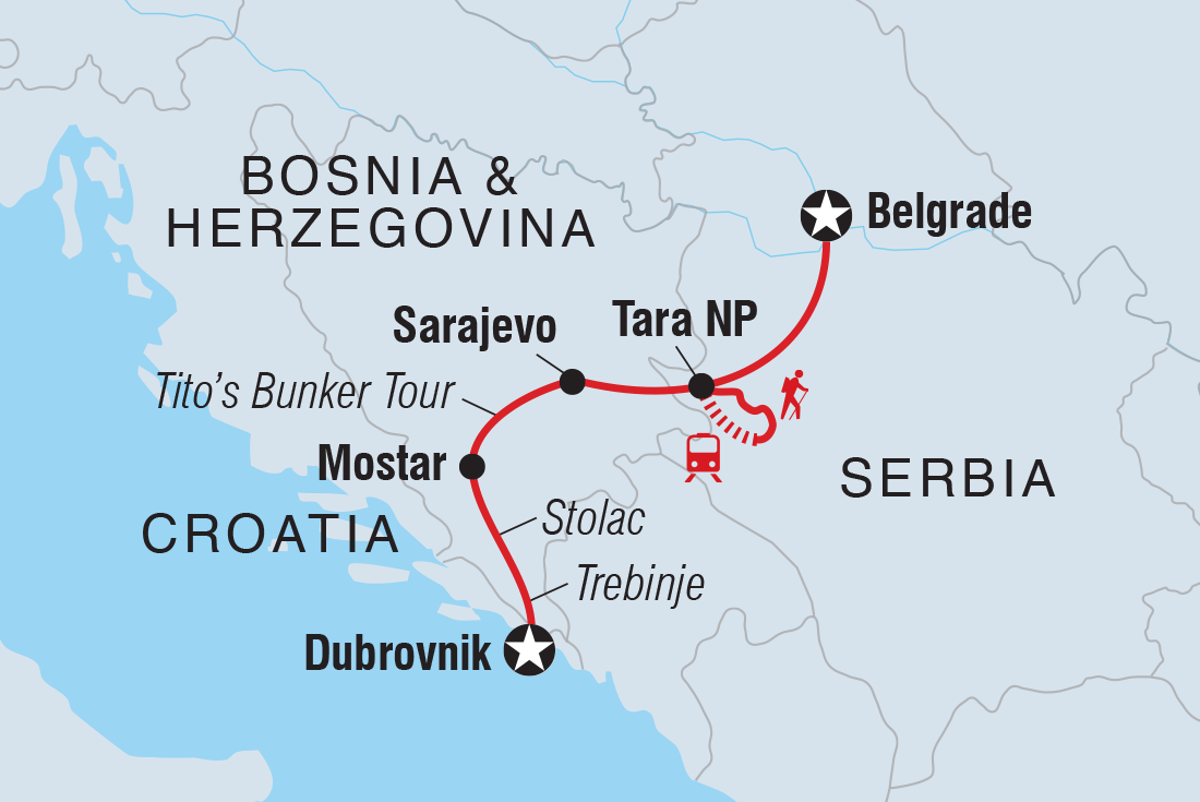 Map of Premium Balkans including Bosnia And Herzegovina, Croatia and Serbia