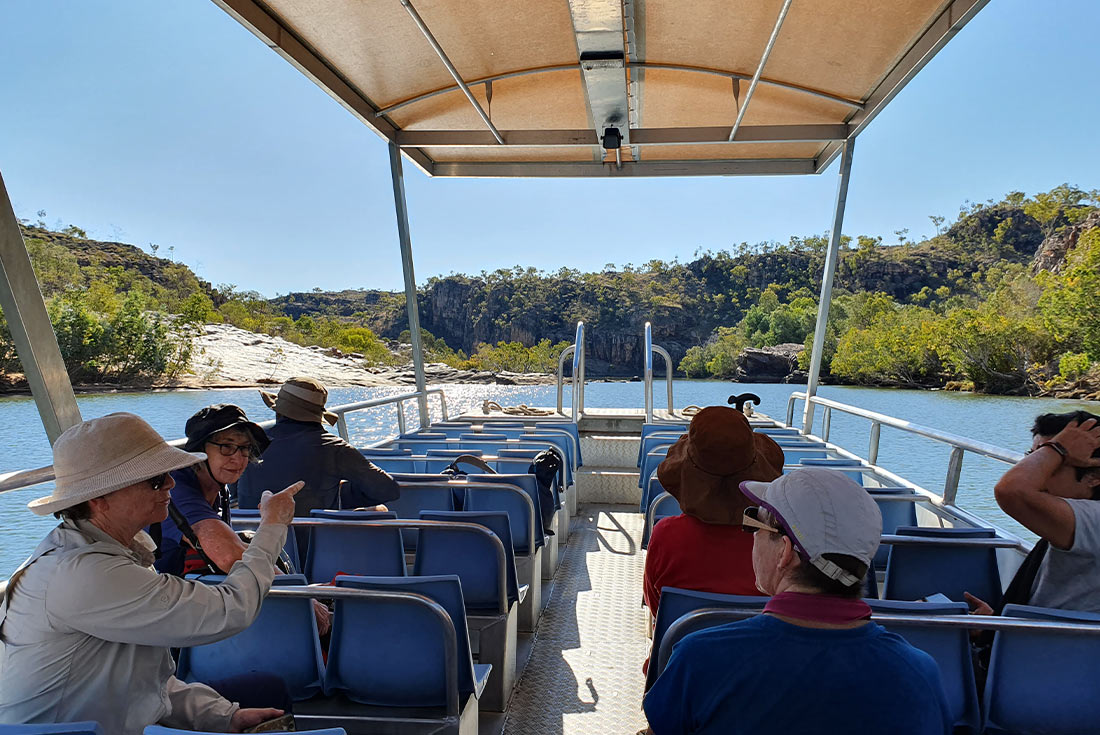 Group boat ride through Katherine Gorge, Northern Territory, Australia
