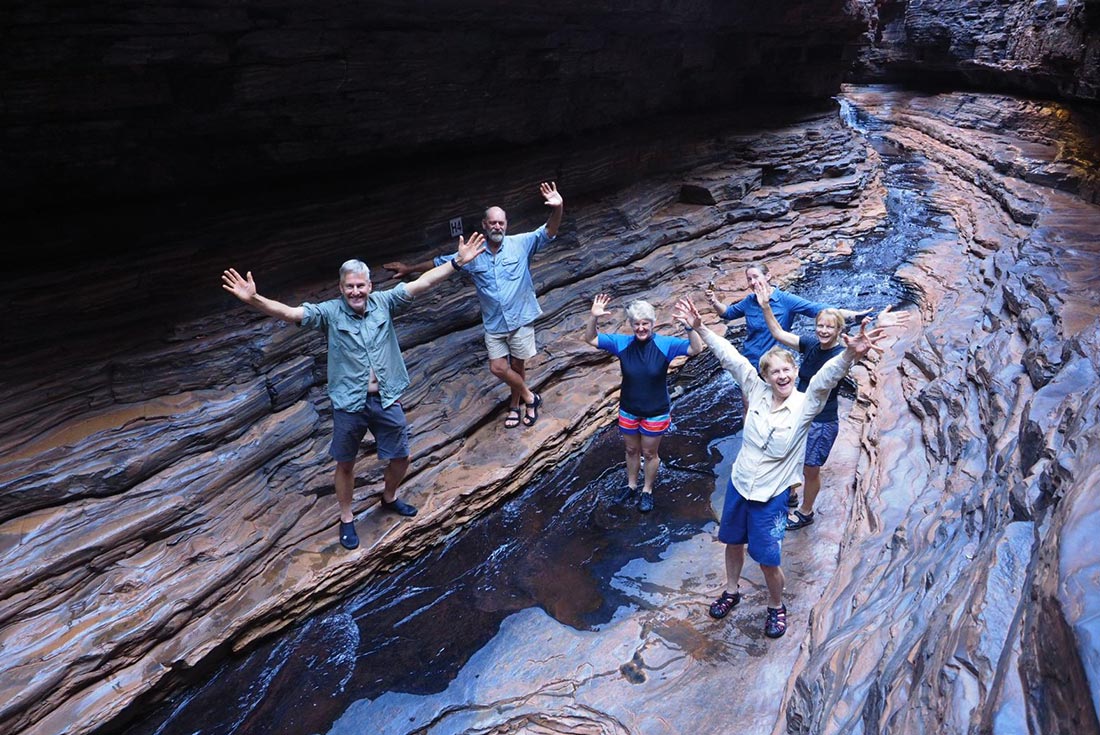 Group in Karijini Gorge, Western Australia