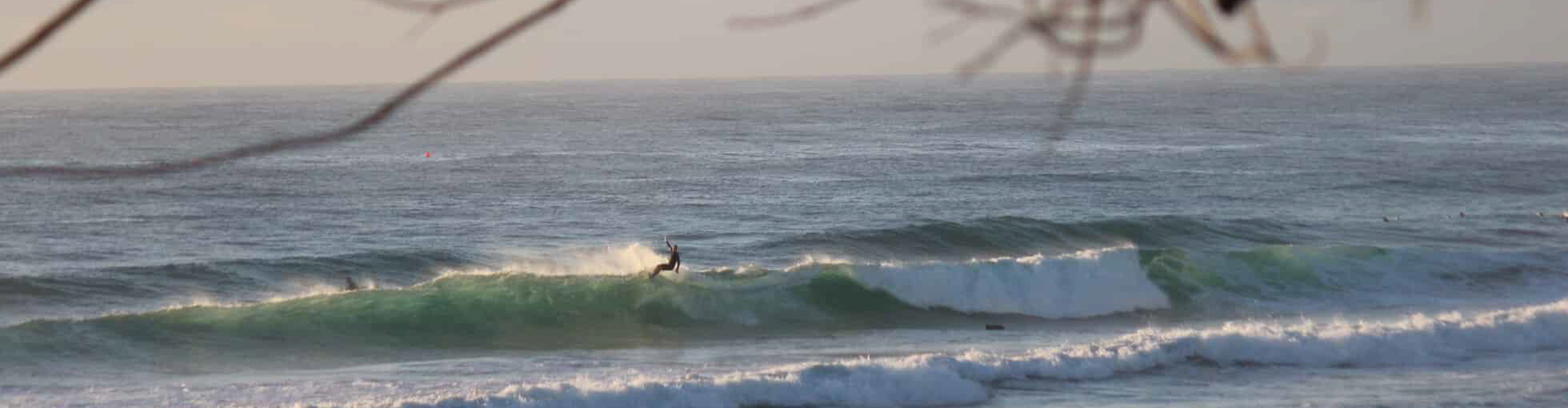 Surfer on a wave in the coast coast, Australia 