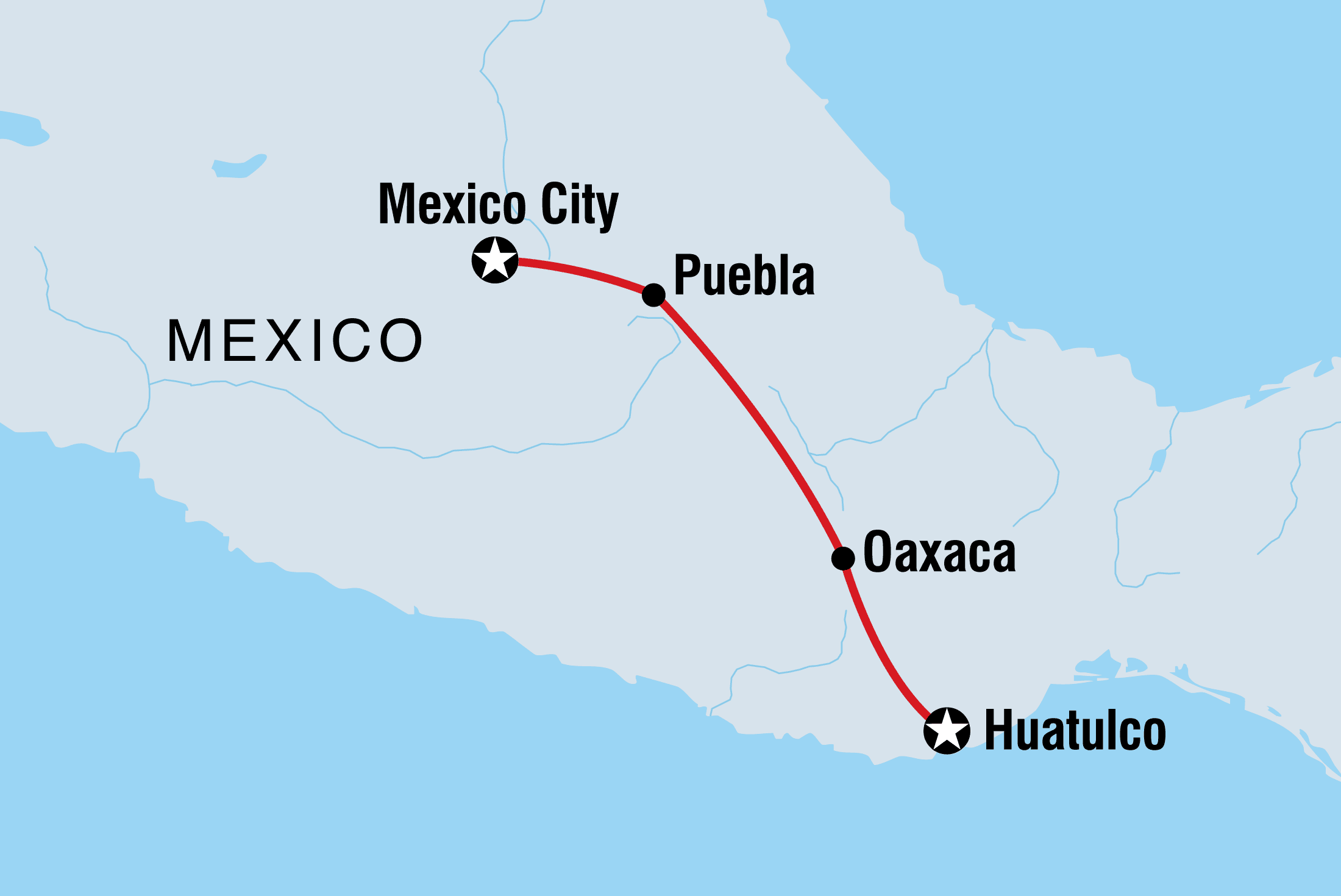 Map of Mexico Real Food Adventure including Mexico